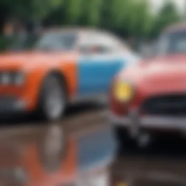 Colorful exterior car decorations reflecting personal style