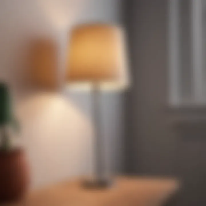 Minimalist corner lamp complementing contemporary decor