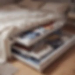 Under bed storage solution with clothes bags