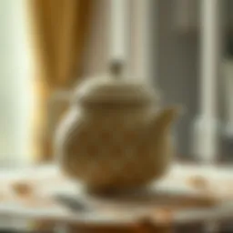 Elegant teapot with a cozy cover