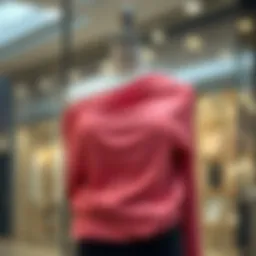 A stylish loose tube top draped elegantly on a mannequin