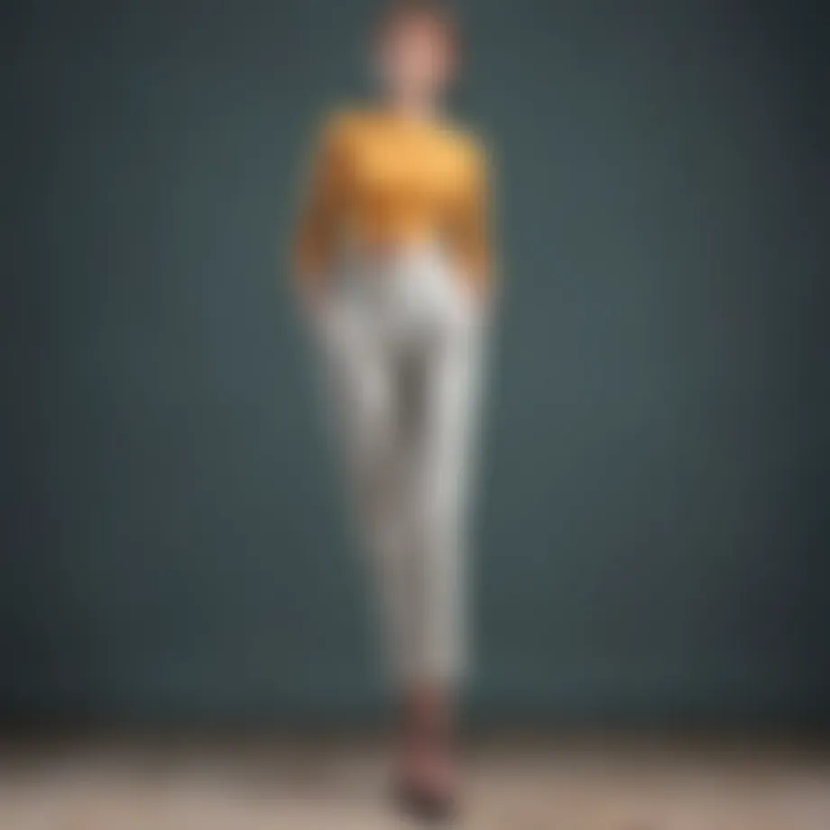 Elegant display of various two piece pants styles showcasing versatility