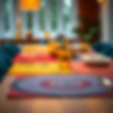 Set of colorful heat resistant dining table mats adding vibrancy to the decor