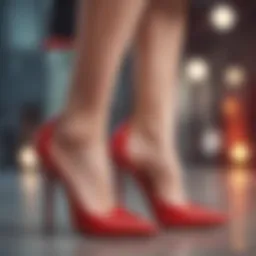 Elegant red heels showcasing a sleek design perfect for graduation.