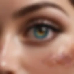 Close-up of shimmering star glitter eyeshadow in various shades