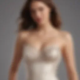 Elegant strapless camisole showcasing a built-in bra design