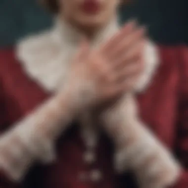 Historical Significance of Lace Gloves Historical context of lace gloves depicted in vintage fashion