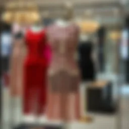 Glamorous sequin tassel mini dress on display