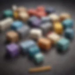 An assortment of tailor's chalk in various colors