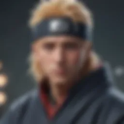 Minato Namikaze wearing the iconic Hokage cloak with a determined expression