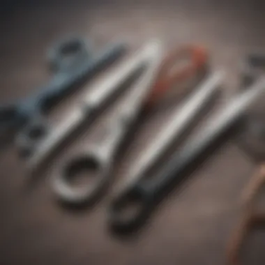 Different types of TSA approved scissors displayed