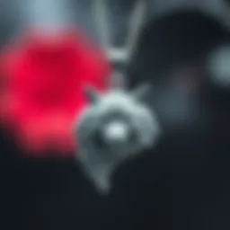 A striking wolf pendant crafted from sterling silver, showcasing intricate details.